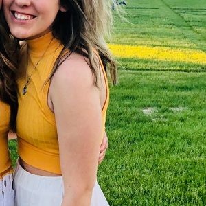 yellow crop : $5 white lace tank: $10 white crop: $5 dress: $20
